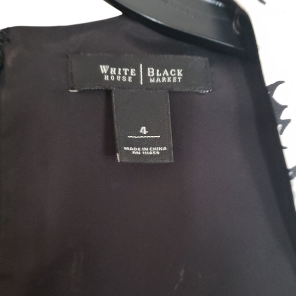 White House Black Market Satin Floral Cocktail Dress Size 4 - Picture 3 of 3